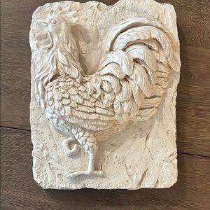 Rustic Cream Rooster Wall Art